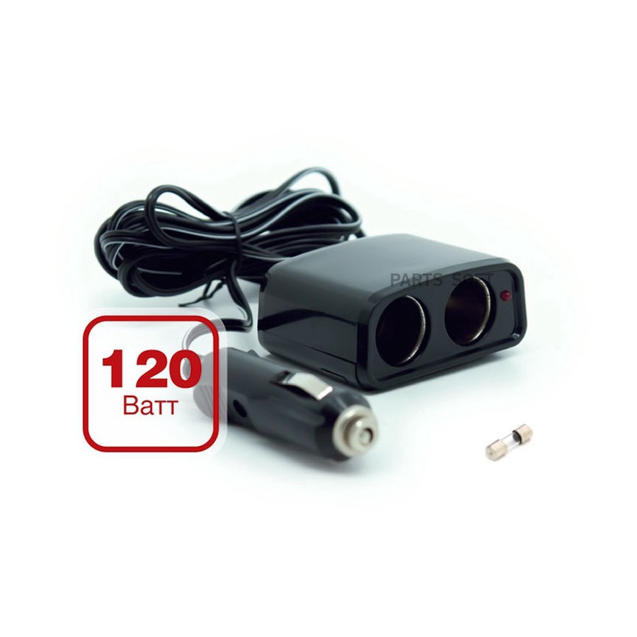 Разветвитель в прикуриватель "AVS" (2 гнезда с проводом CS201) - AVS None None